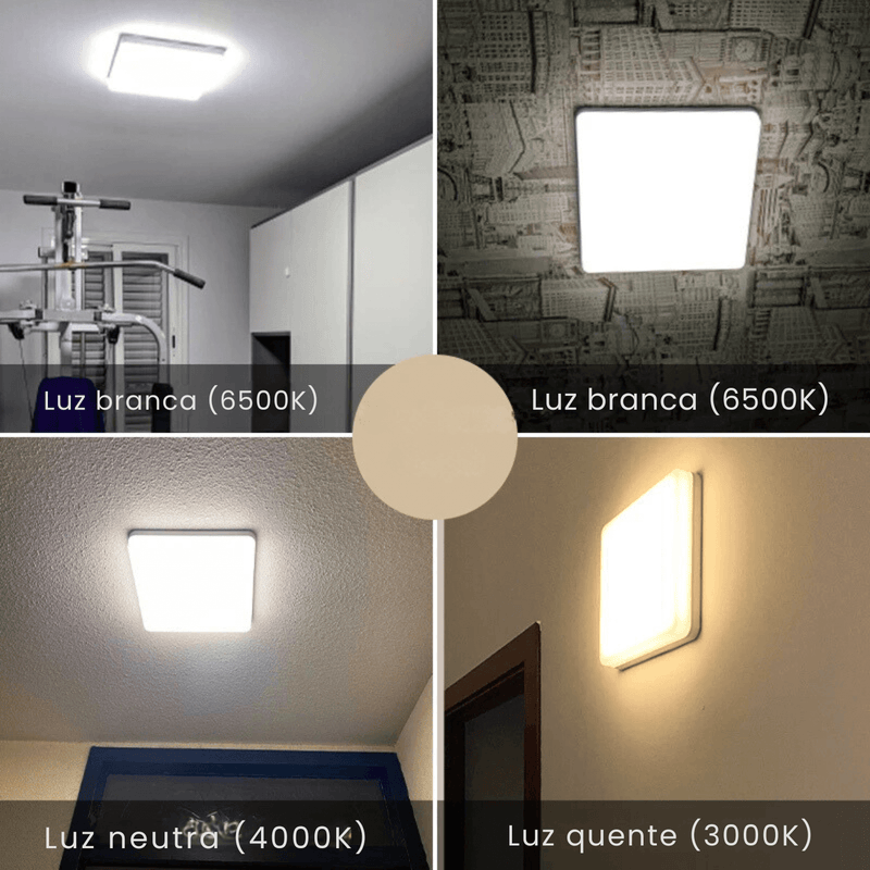 Luz de Led Quadrada Moderna - Da Market 24