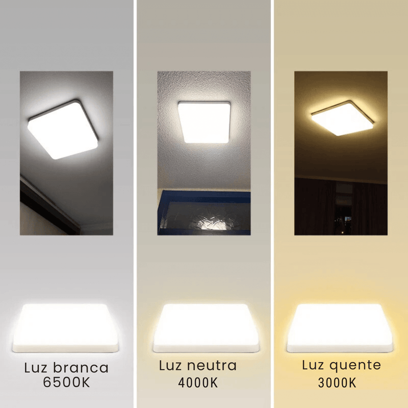 Luz de Led Quadrada Moderna - Da Market 24