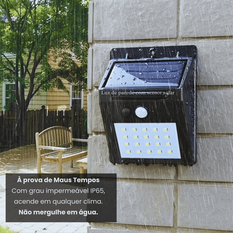 Luminaria Solar com Sensor - 20 Led da Market 24