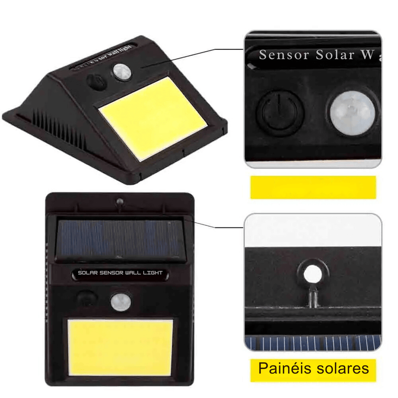 Luminaria Solar com Sensor - 20 Led da Market 24